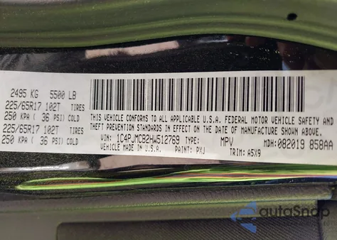 2017 Jeep Cherokee Latitude 4X4 z USA, uszkodzony, nr VIN 1C4PJMCB2HW512769